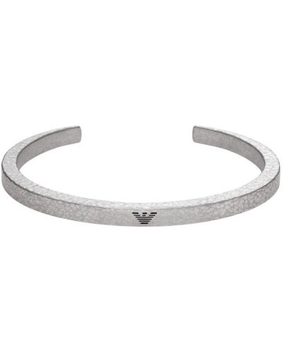 Armani Emporio Steel Cuff Bracelet - Metallic