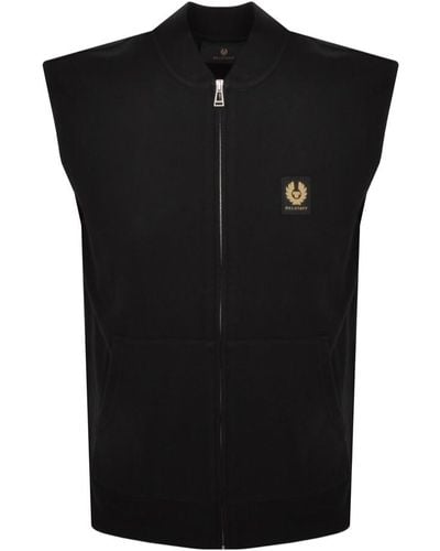 Belstaff Full Zip Gilet Sweatshirt - Black