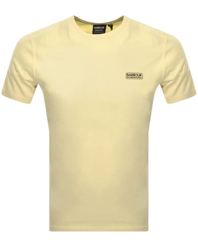 Barbour Logo Slim Fit T Shirt - Yellow