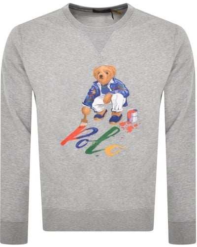 Ralph Lauren Bear Graphic Sweatshirt - Gray
