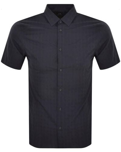 Armani Exchange Short Sleeved Shirt - Blue