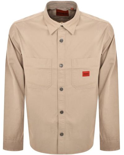HUGO Erato Overshirt Jacket - Natural