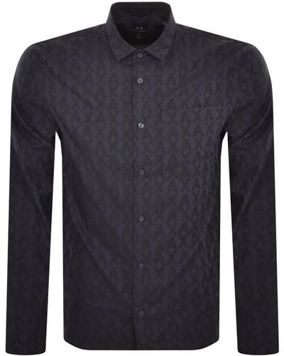 Armani Exchange Long Sleeve Shirt - Blue