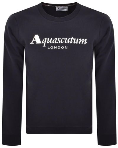 Aquascutum London Logo Sweatshirt - Blue