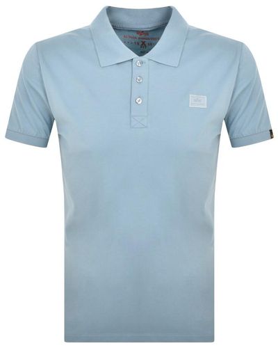 Alpha Industries X Fit Polo T Shirt - Blue