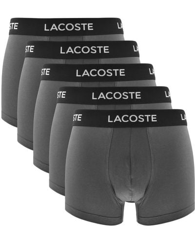 Lacoste Underwear Five Pack Trunks - Grey