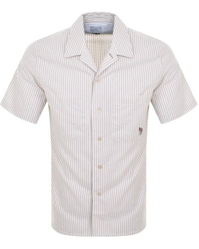 Paul Smith Stripe Short Sleeved Shirt - White