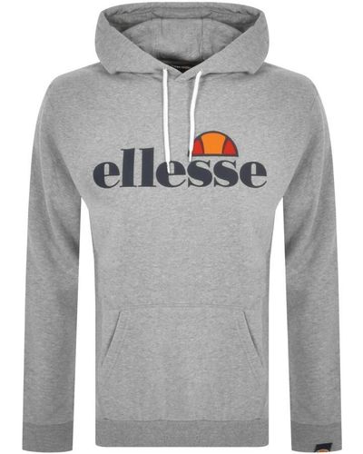 Ellesse Gottero Large Logo Pullover Hoodie - Gray