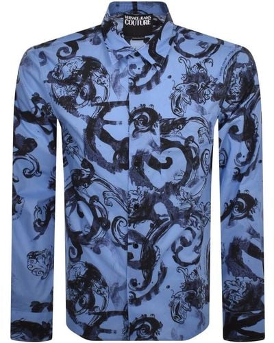 Versace Couture Long Sleeve Shirt - Blue