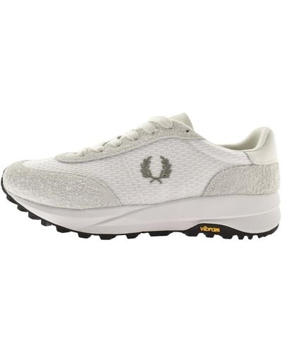 Fred Perry Hairy Suede Trainers - White