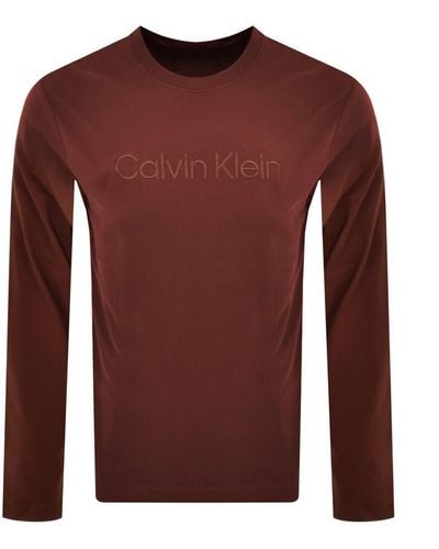 Calvin Klein Lounge Long Sleeve T Shirt - Red