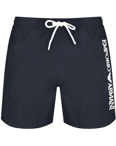 Armani Emporio Logo Swim Shorts - Blue