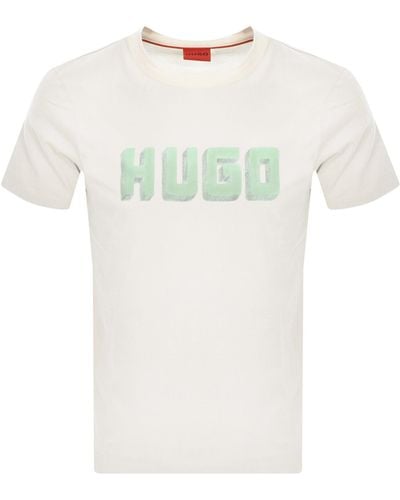 HUGO Daqerio Crew Neck Short Sleeve T Shirt - White