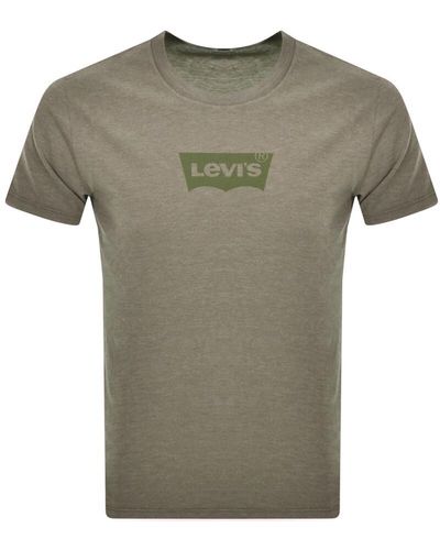 Levi's Graphic Logo Crew Neck T Shirt - Green