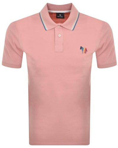 Paul Smith Regular Fit Zebra Polo - Pink