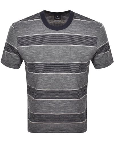 Paul Smith Stripe T Shirt - Gray