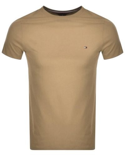 Tommy Hilfiger Stretch Slim Fit T Shirt - Natural