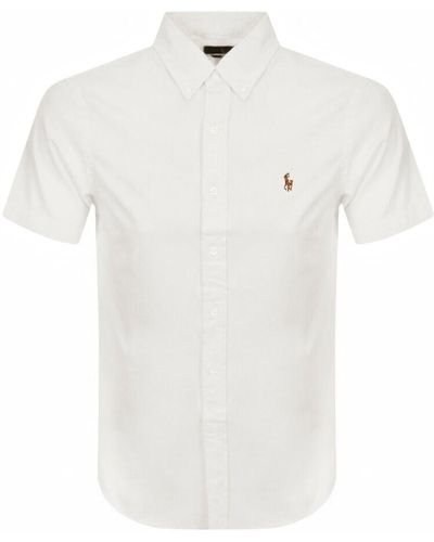 Ralph Lauren Oxford Slim Short Sleeve Shirt - White