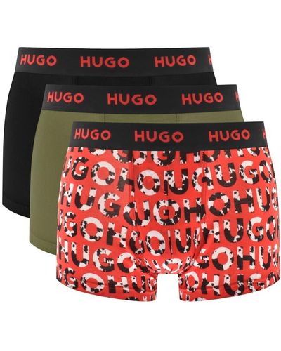 HUGO 3 Pack Trunks - Red