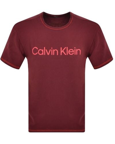 Calvin Klein Lounge Logo T Shirt - Red