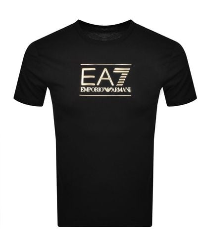 EA7 Emporio Armani Large Logo T Shirt - Black