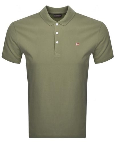 Napapijri Ealis Short Sleeve Polo T Shirt - Green