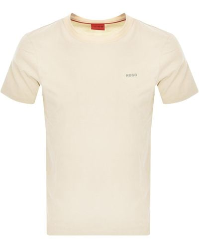 HUGO Dero222 T Shirt - Natural