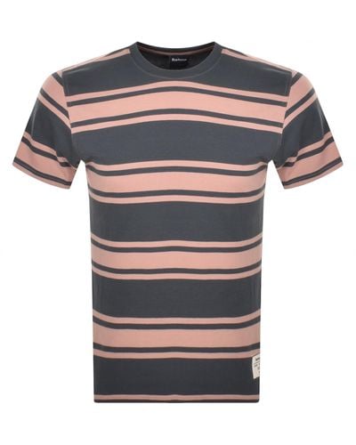 Barbour Kilton Stripe T Shirt - Grey
