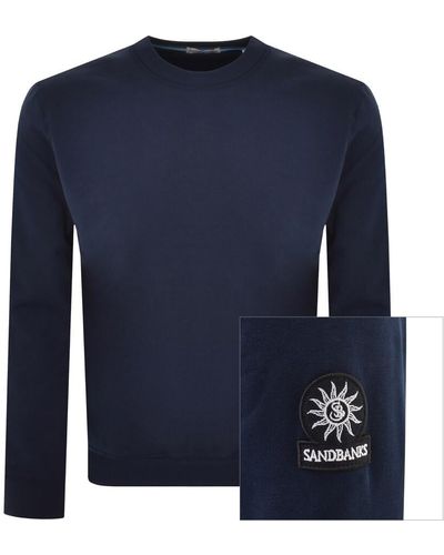 Sandbanks Badge Logo Sweatshirt - Blue