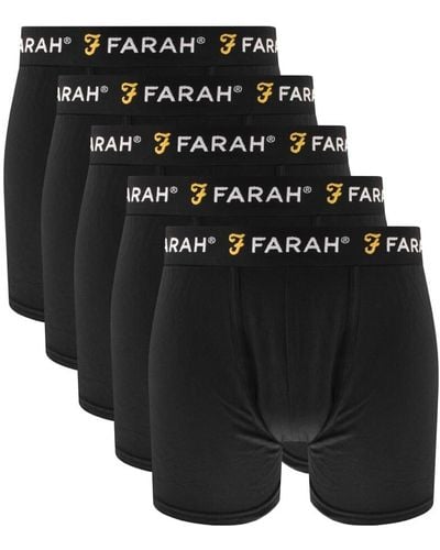 Farah Chorley 5 Pack Trunks - Black