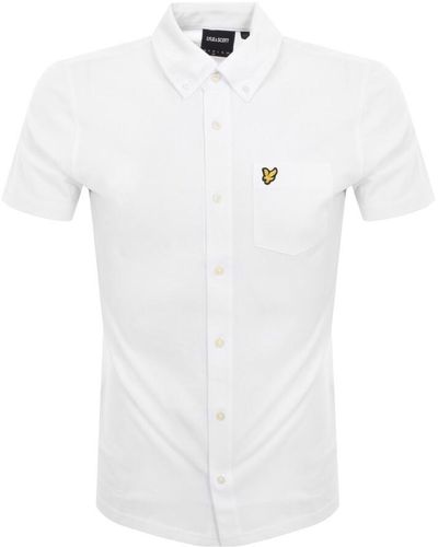 Lyle & Scott Short Sleeve Pique Shirt - White