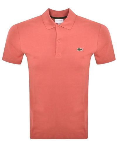 Lacoste Short Sleeve Polo T Shirt - Pink