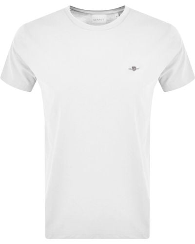 GANT Original Regular Shield T Shirt - White