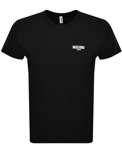 Moschino Logo Print T Shirt - Black