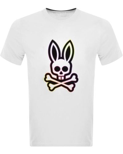 Psycho Bunny Flocking Logo T Shirt - White