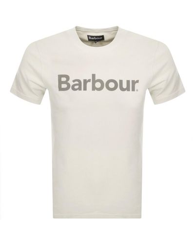 Barbour Logo T Shirt - Natural