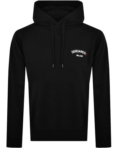 DSquared² Logo Pullover Hoodie - Black