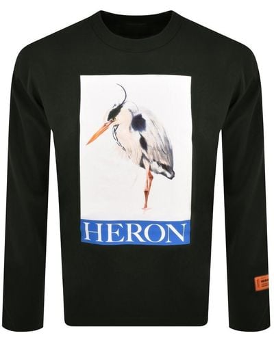 Heron Preston Logo Long Sleeve T Shirt - Black