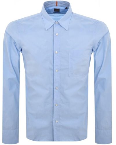 BOSS Boss Relegant 6 Long Sleeved Shirt - Blue