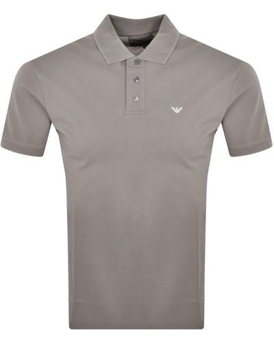 Armani Emporio Short Sleeved Polo T Shirt - Gray
