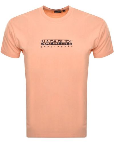 Napapijri S Box Short Sleeve T Shirt - Orange