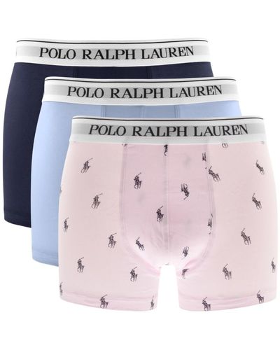 Ralph Lauren Underwear 3 Pack Trunks - Pink