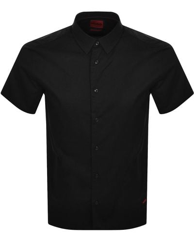 HUGO Short Sleeved Ebor Shirt - Black