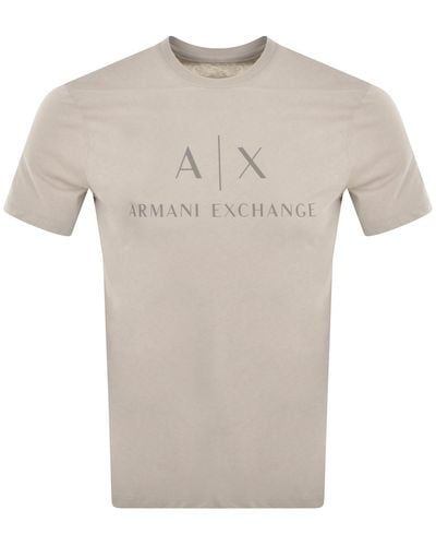 Armani Exchange Crew Neck Logo T Shirt - Grey