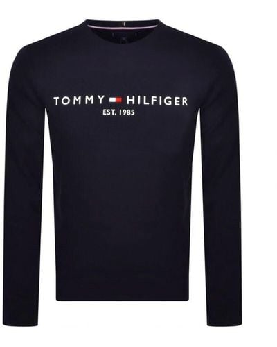 Tommy Hilfiger Logo Sweatshirt - Blue