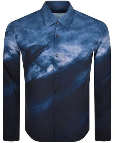 HUGO Ermo Long Sleeved Shirt - Blue