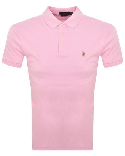 Ralph Lauren Custom Slim Fit Polo T Shirt - Pink