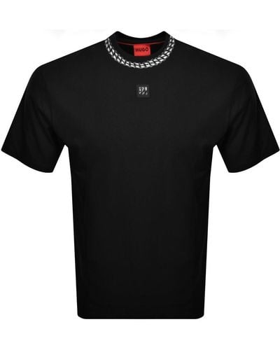 HUGO Deternal T Shirt - Black
