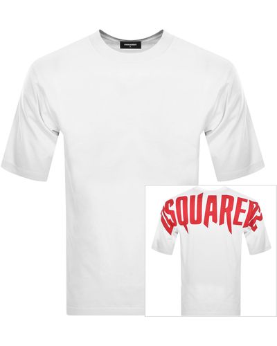 DSquared² Loose Fit T Shirt - White