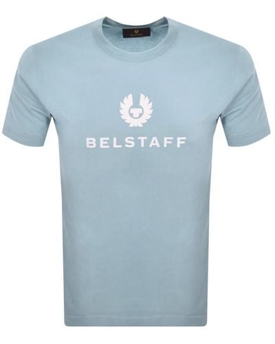 Belstaff Short Sleeve Logo T Shirt - Blue
